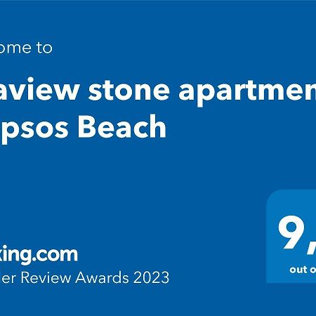 Seaview Stone Apartment In Ipsos Beach Eksteriør billede